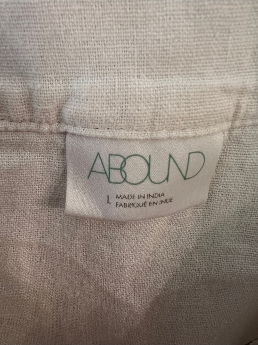 White Linen Blend Ruffle Tank Top Size L - Picture 4 of 8